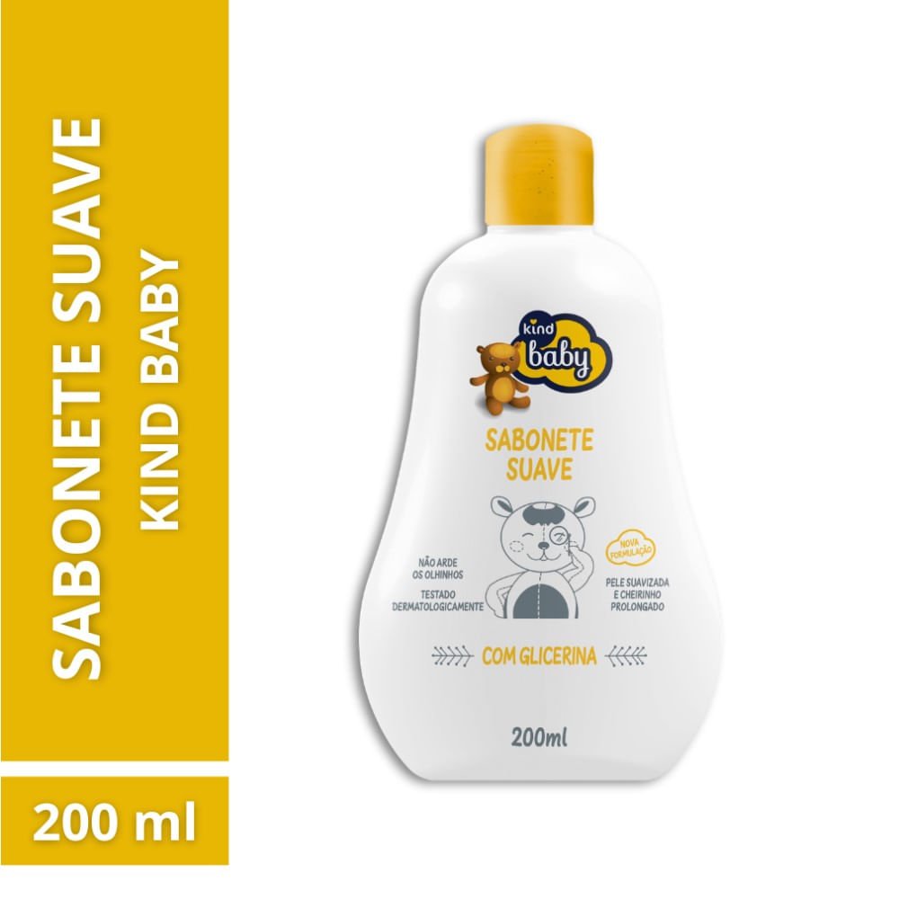 Sabonete Líquido Infantil Kind Baby Suave com Glicerina 200ml 200ml 2