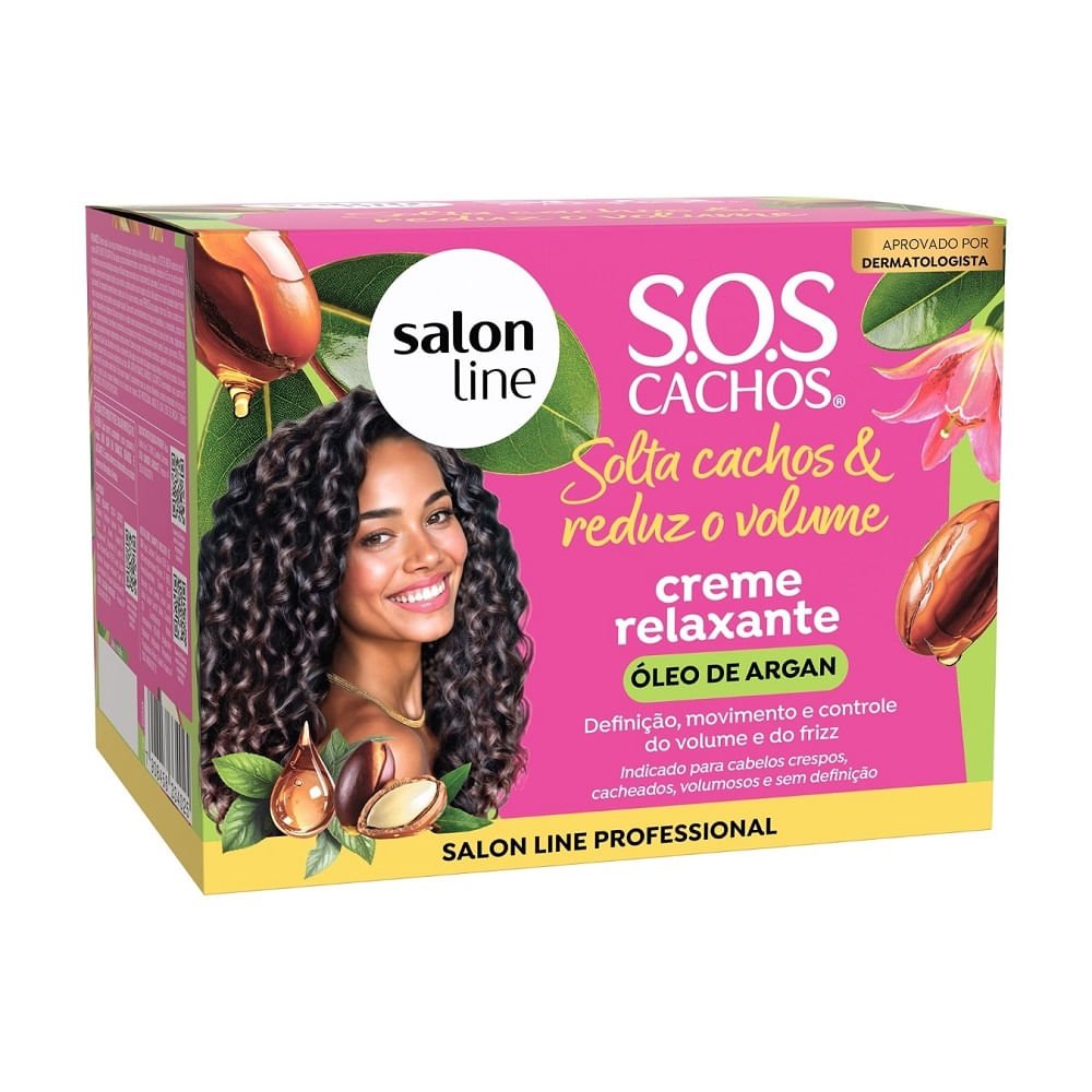Creme Relaxante Capilar Salon Line SOS Cachos Óleo de Argan 200g 200g 1