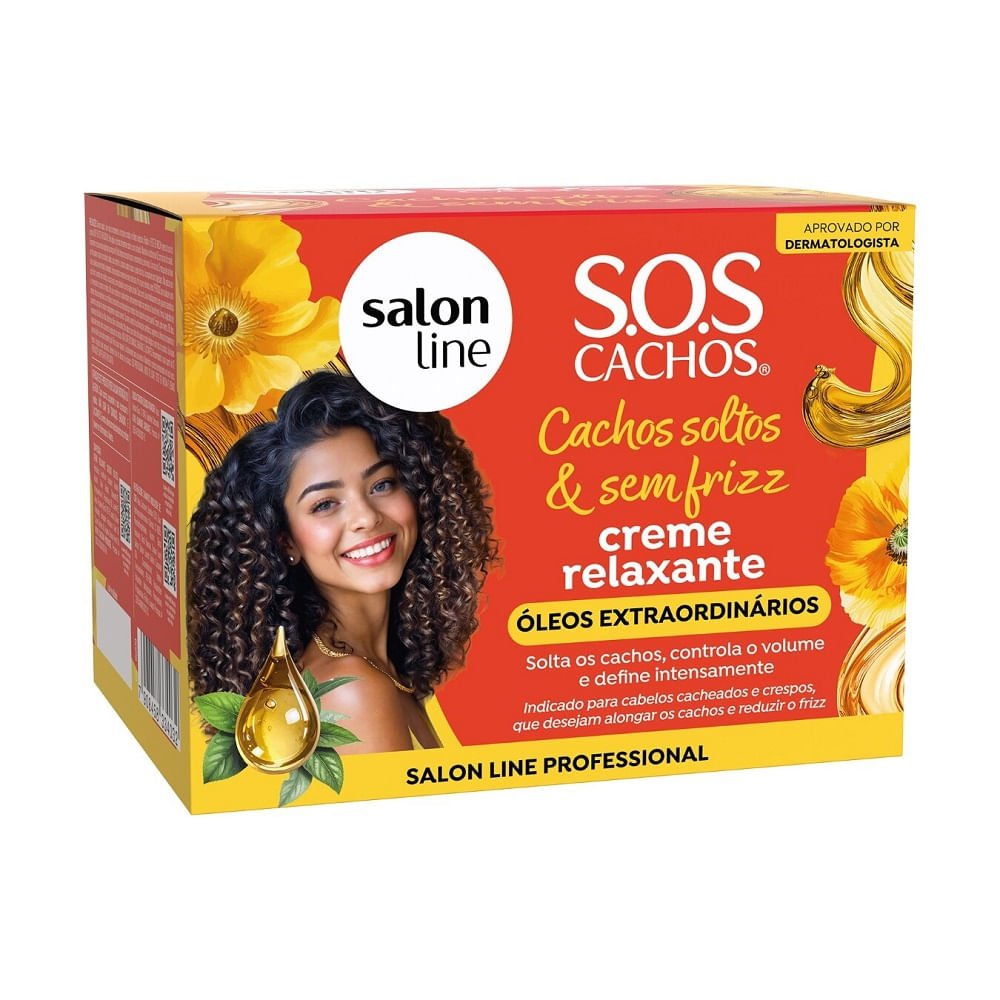 Creme Relaxante Capilar Salon Line SOS Cachos Óleos Extraordinários 200g 200g 1