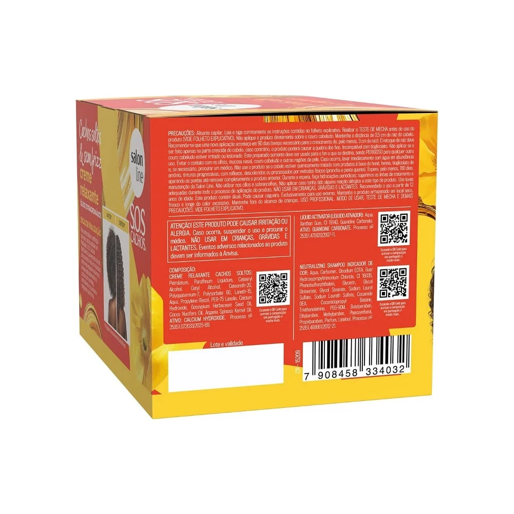Creme Relaxante Capilar Salon Line SOS Cachos Óleos Extraordinários 200g 200g 4