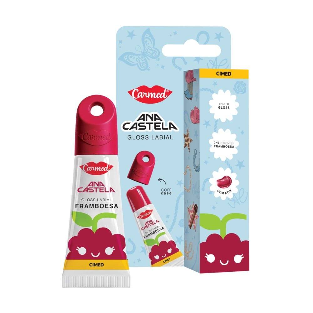 Gloss Labial Carmed Ana Castela Framboesa 5g 5g 2