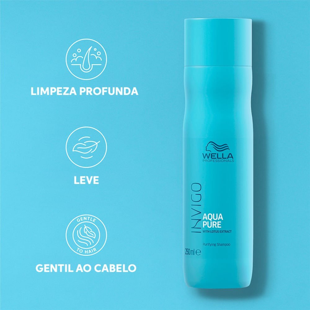 Shampoo Wella Professionals Invigo Balance Aqua Pure 250ml 250ml 4
