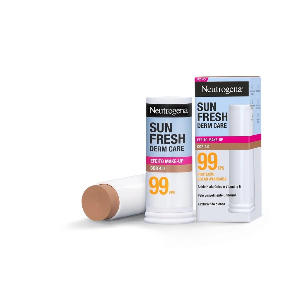 Protetor Solar em Bastão Neutrogena Sun Fresh Derm Care FPS99 Cor 4.0 14g 14g 3