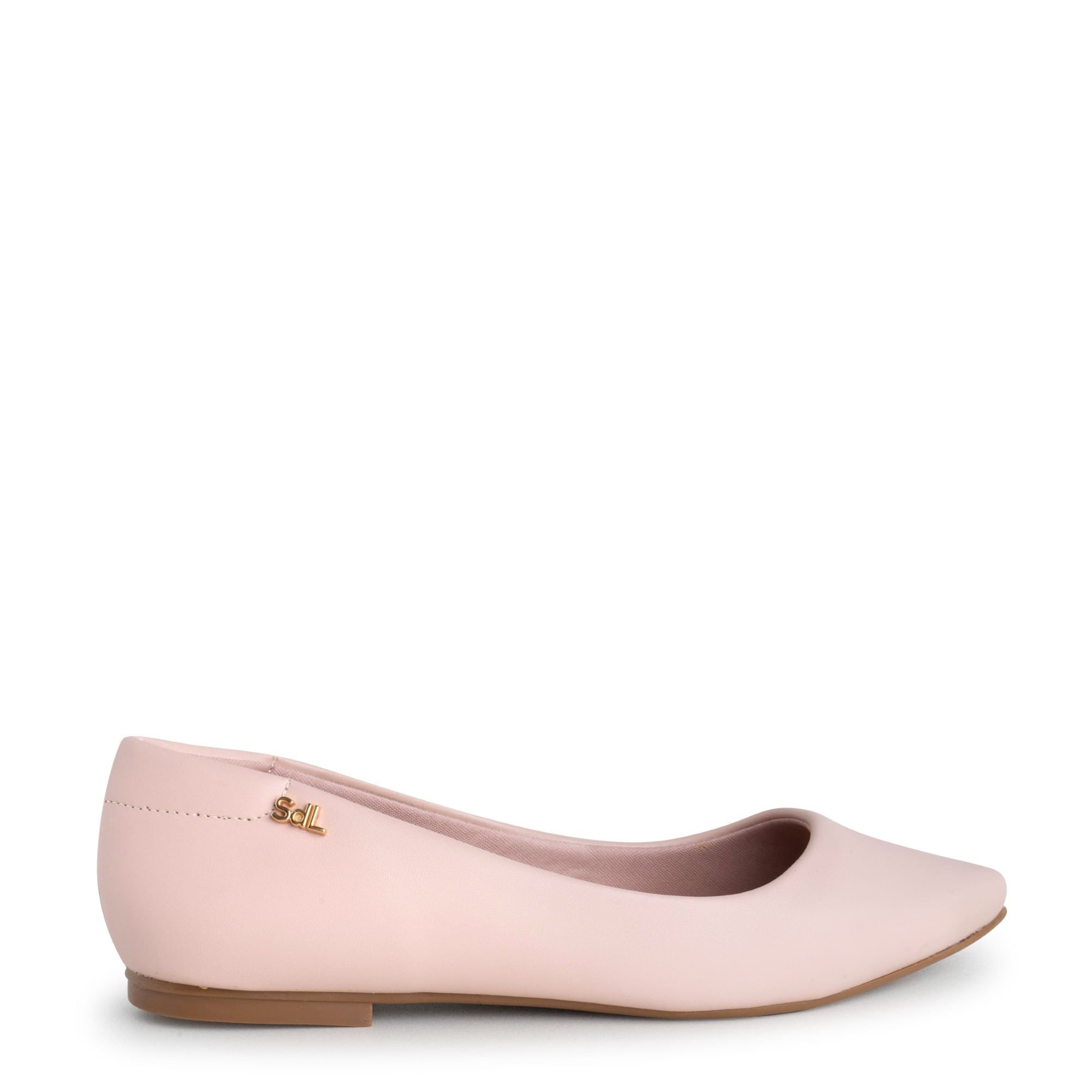 Sapatilha Napa Nude Rose / Ouro Com Bico Fino 100070.01_3 Rosa 3