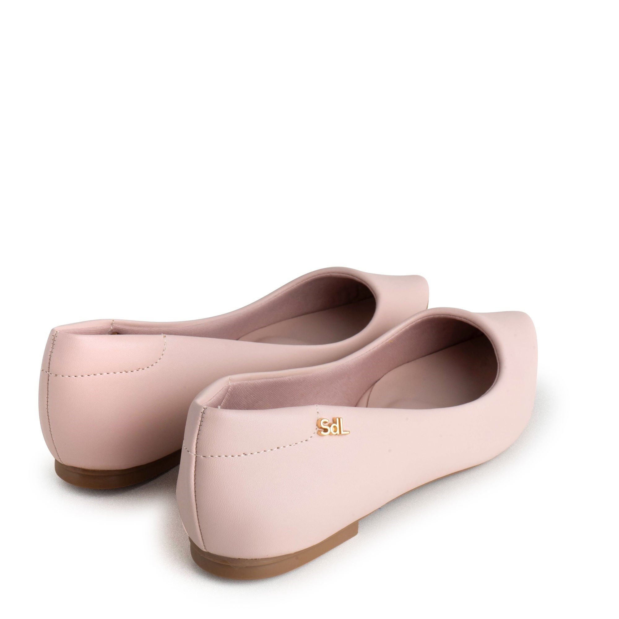 Sapatilha Napa Nude Rose / Ouro Com Bico Fino 100070.01_3 Rosa 4