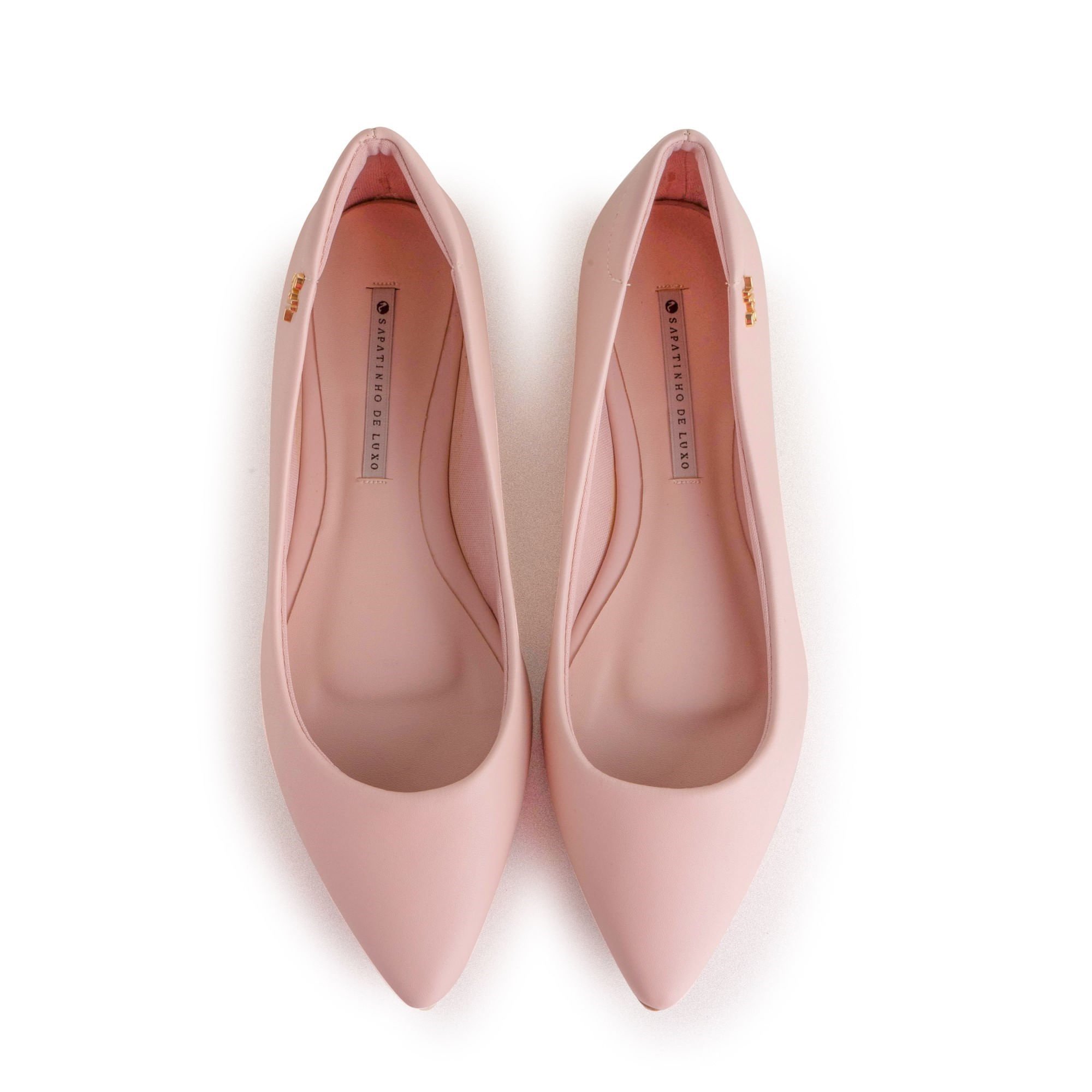 Sapatilha Napa Nude Rose / Ouro Com Bico Fino 100070.01_3 Rosa 5