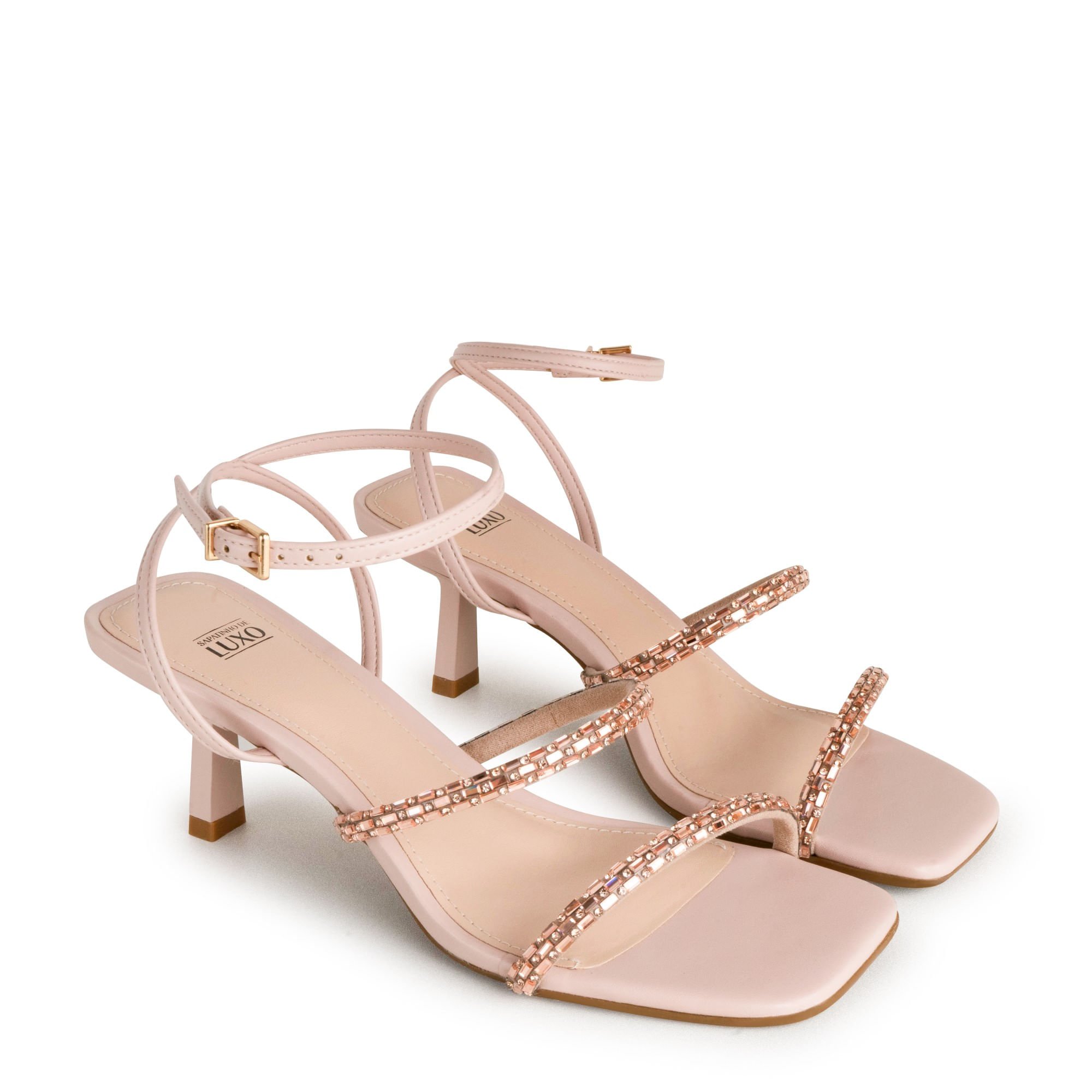 Sandália Nude Baby com Salto Médio Taça 9060.50_1