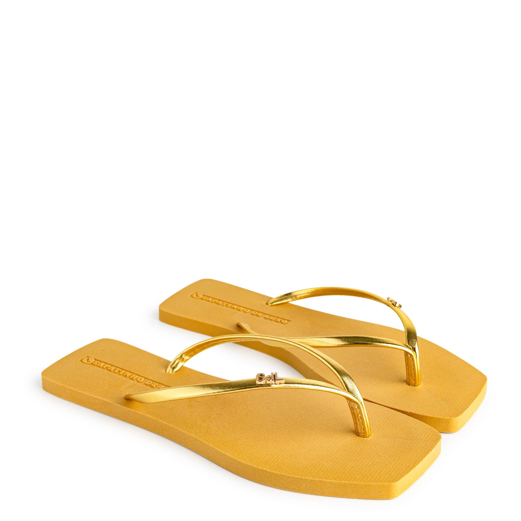 Rasteira Pop Sun Ouro com Mostarda POPSUN_2 Dourado 1