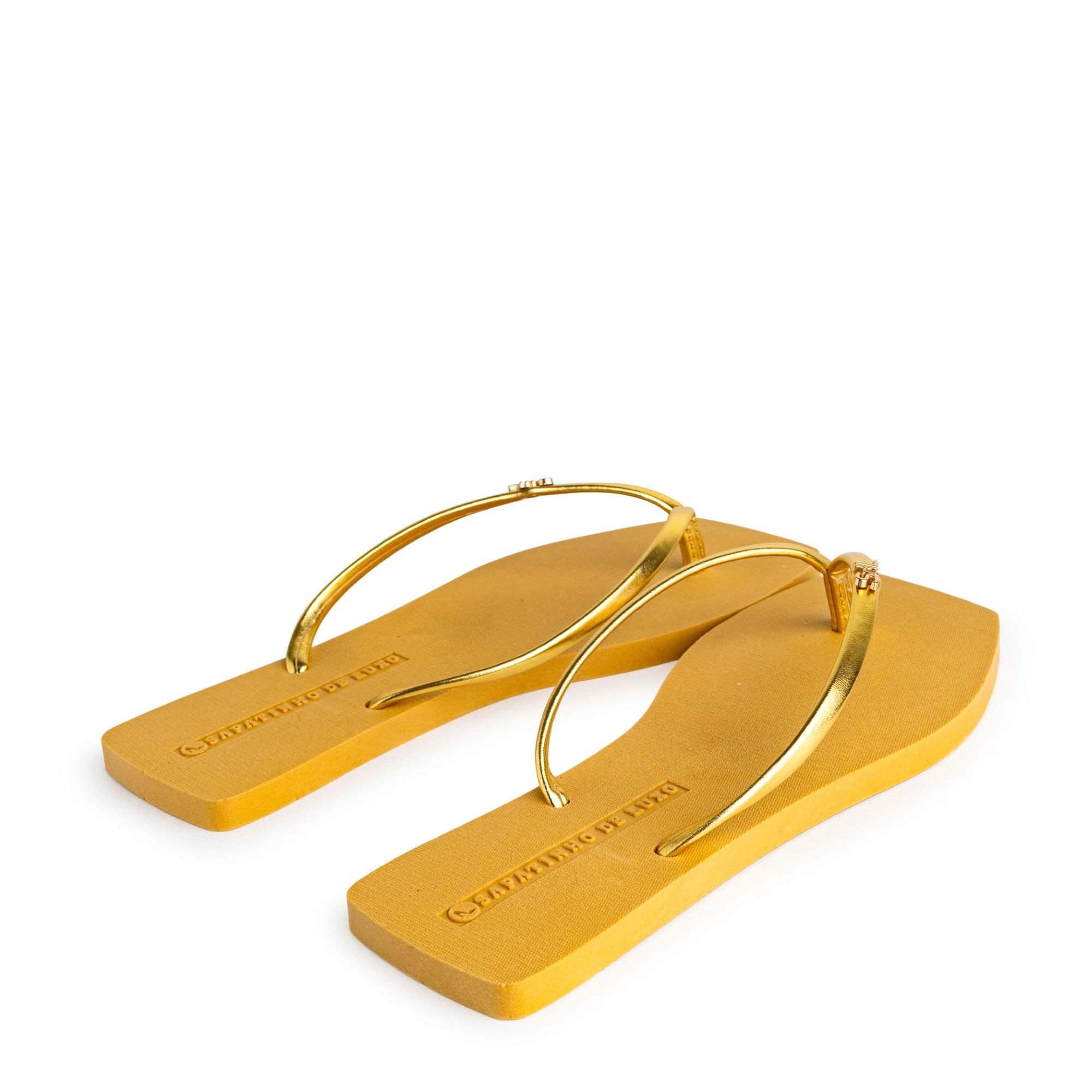 Rasteira Pop Sun Ouro com Mostarda POPSUN_2 Dourado 4