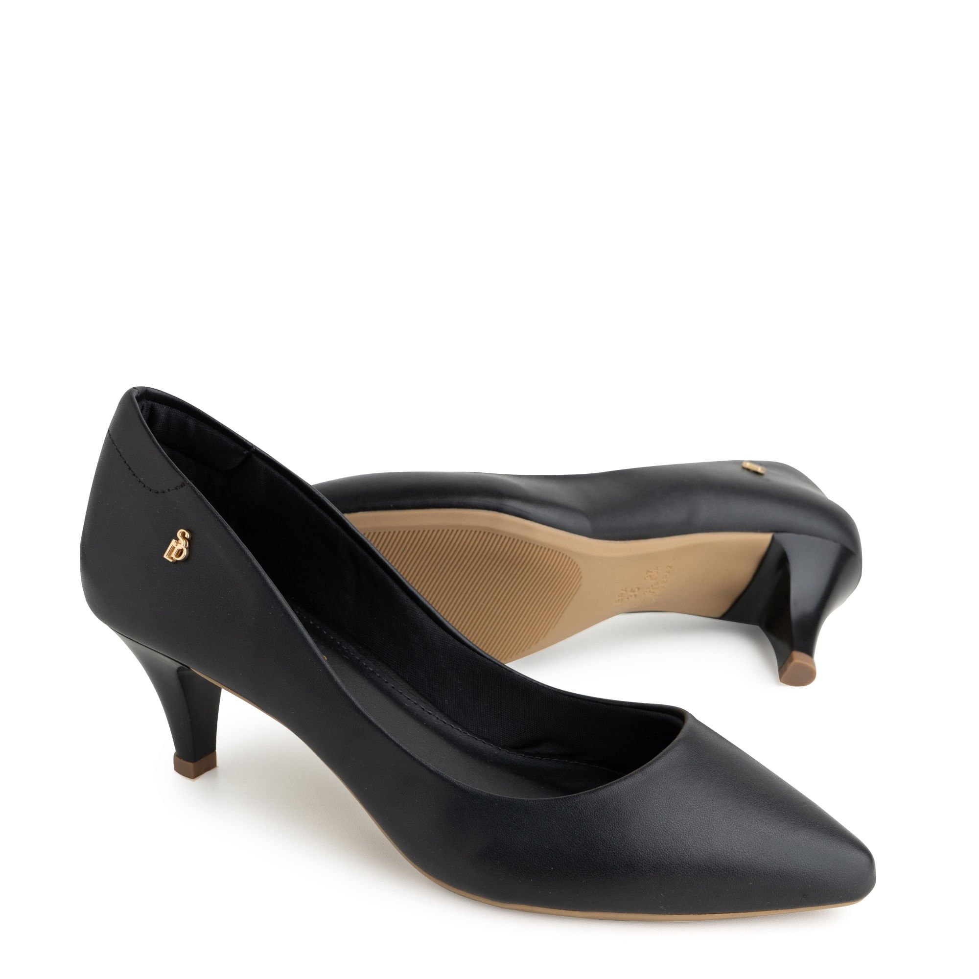 Scarpin Napa Mestiço Preto Salto Médio 10070.01_1 Preto 2