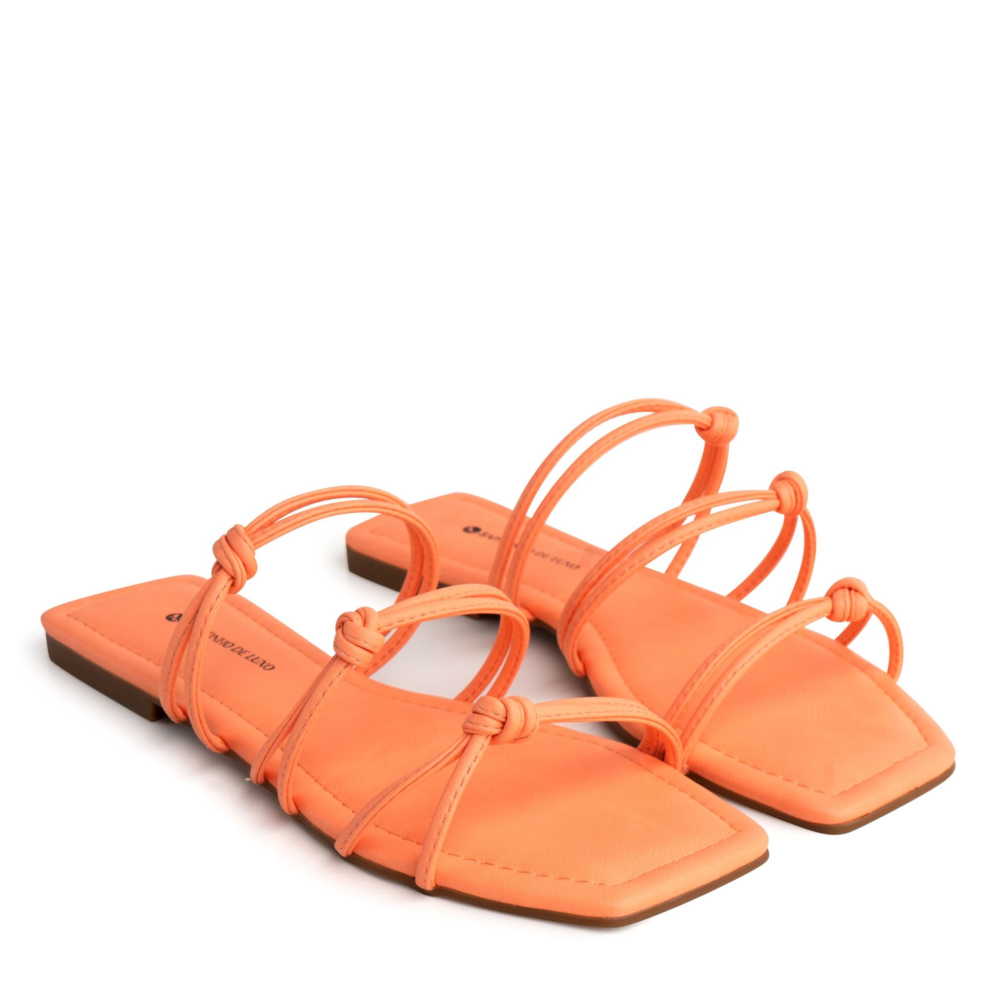 Rasteira Peach com Três Tiras 1380.263_3 Laranja 1