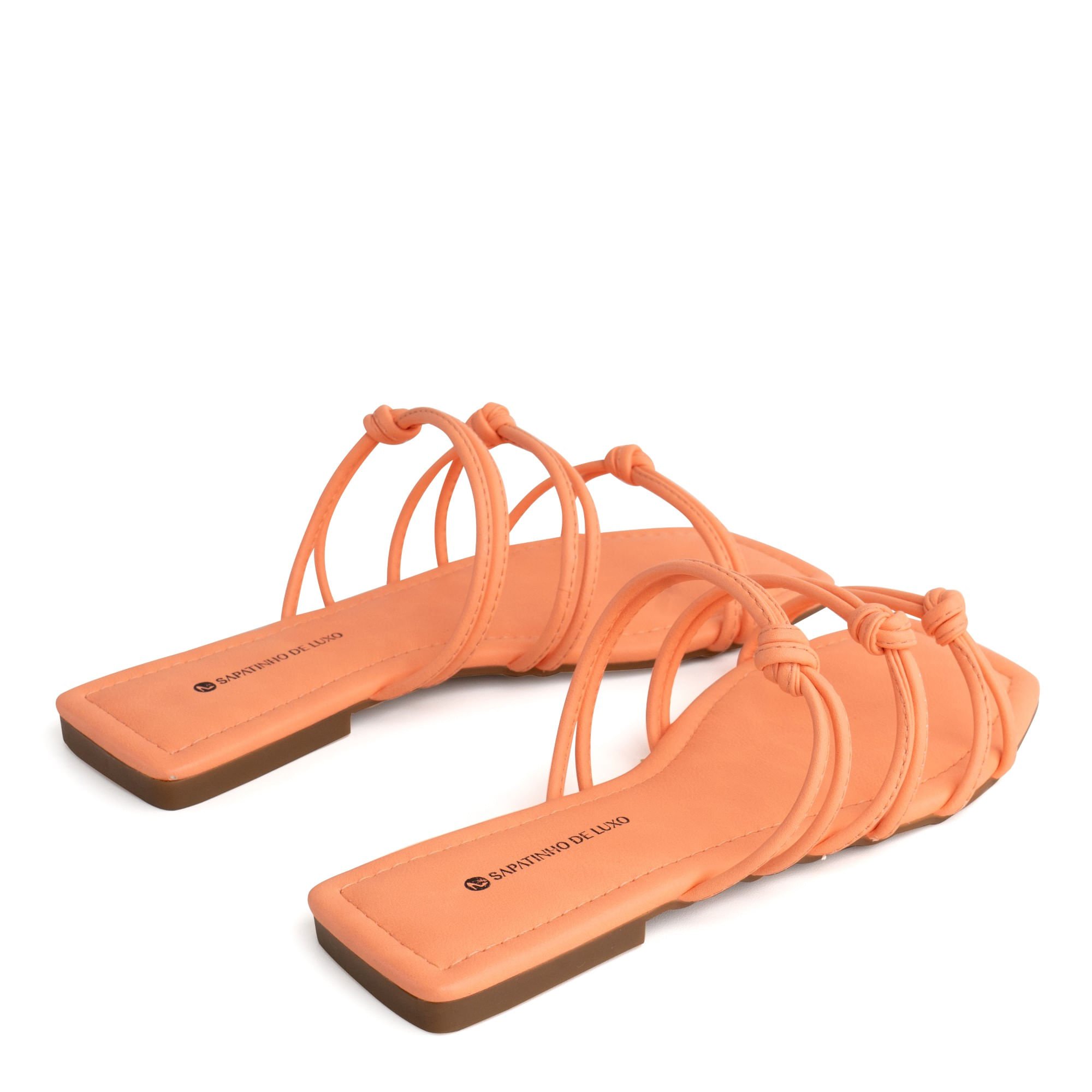 Rasteira Peach com Três Tiras 1380.263_3 Laranja 4
