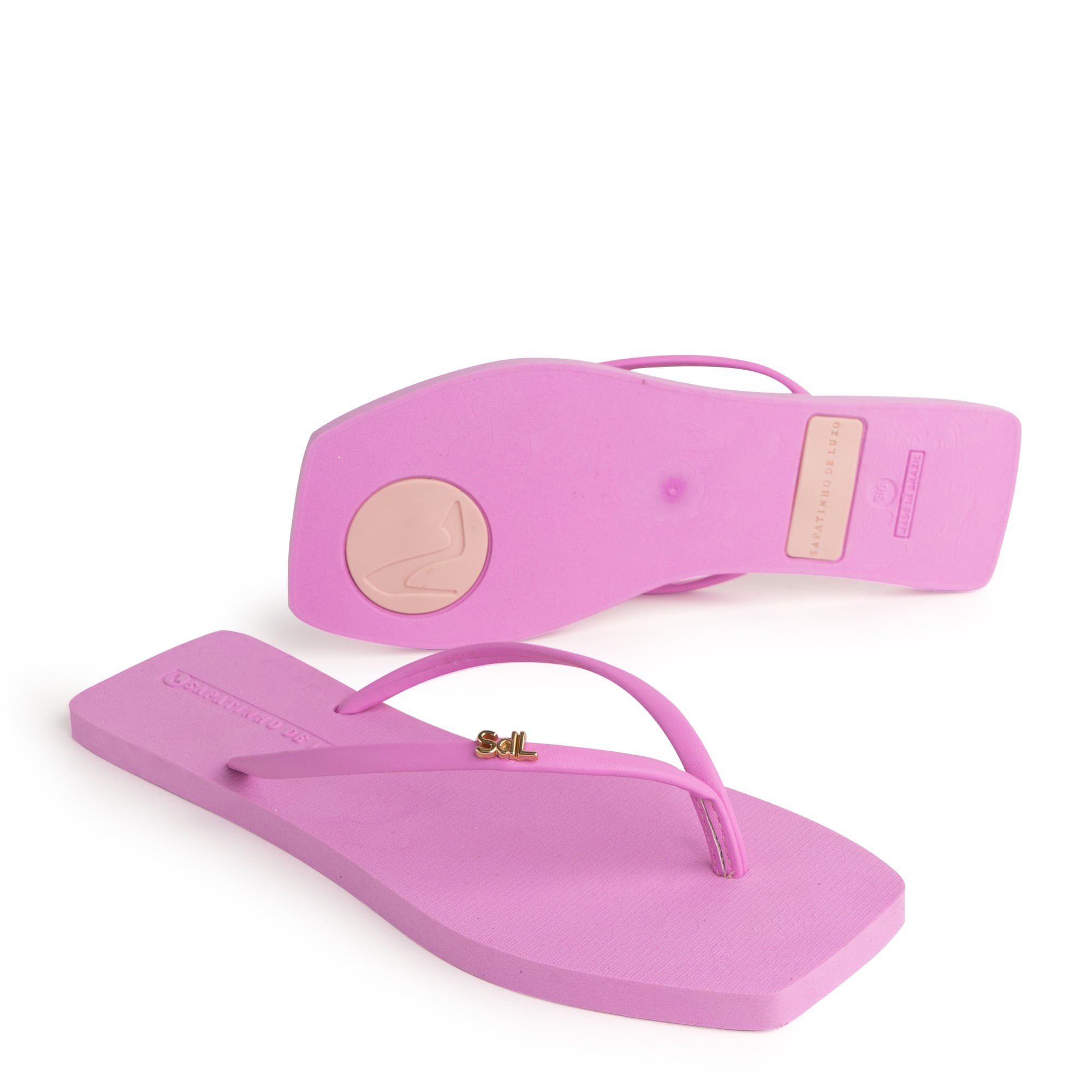 Rasteira Pop Sun Gloss com Nude POPSUN_10 Rosa 2