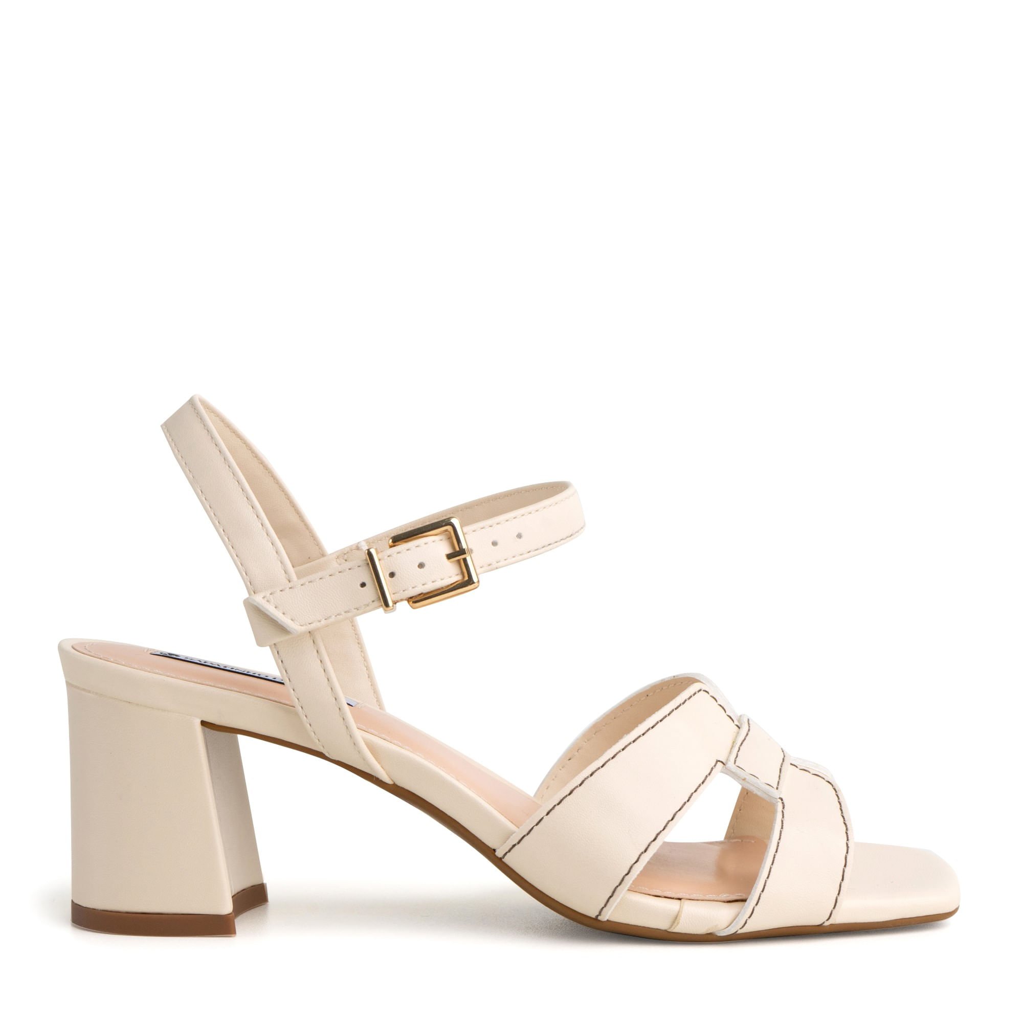 Sandalia Nude Manteiga Salto Bloco com Tira H 3060.50_2 Bege 3