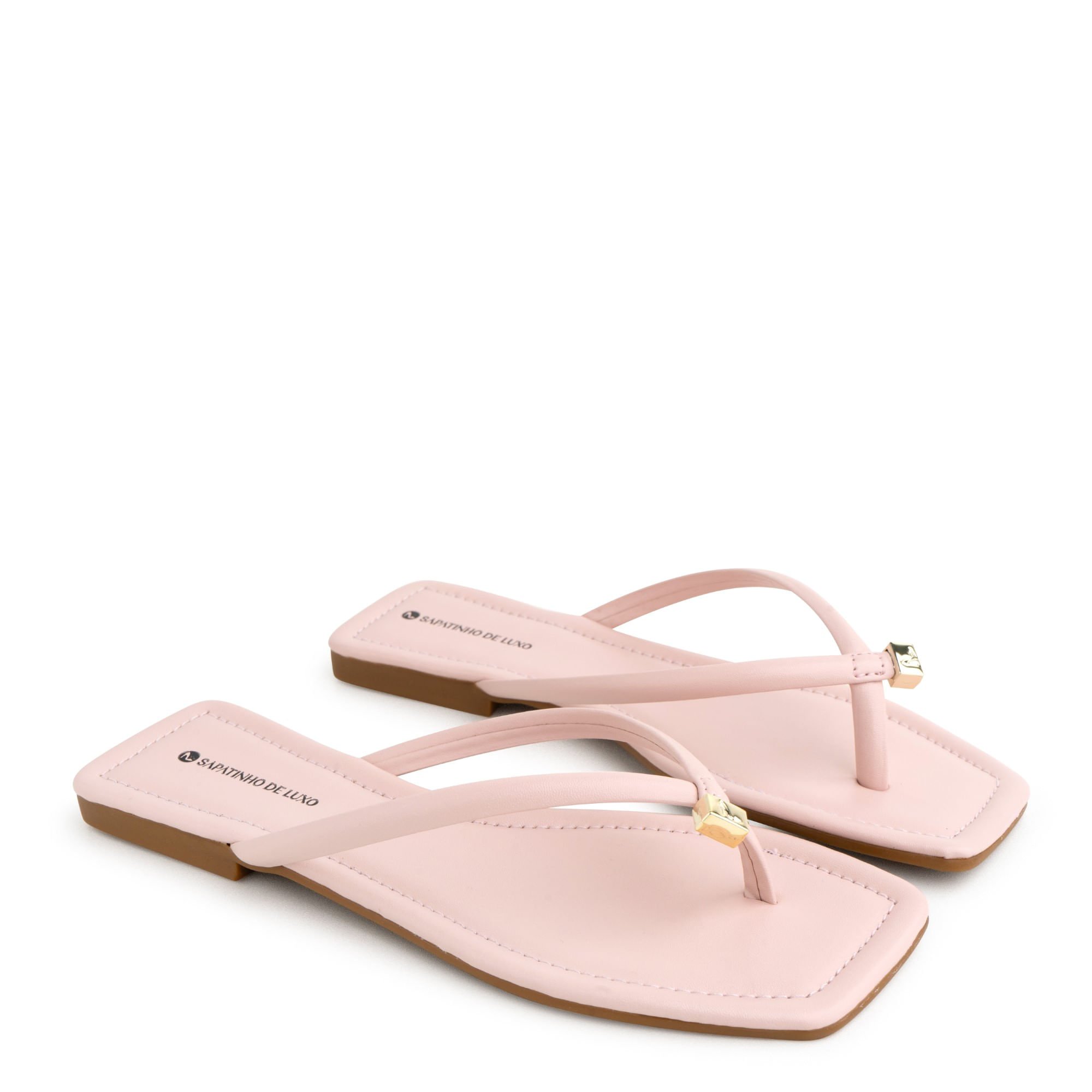 Rasteira Nude Baby Enfeite Ouro SDL 1380.268_3 Rosa 1