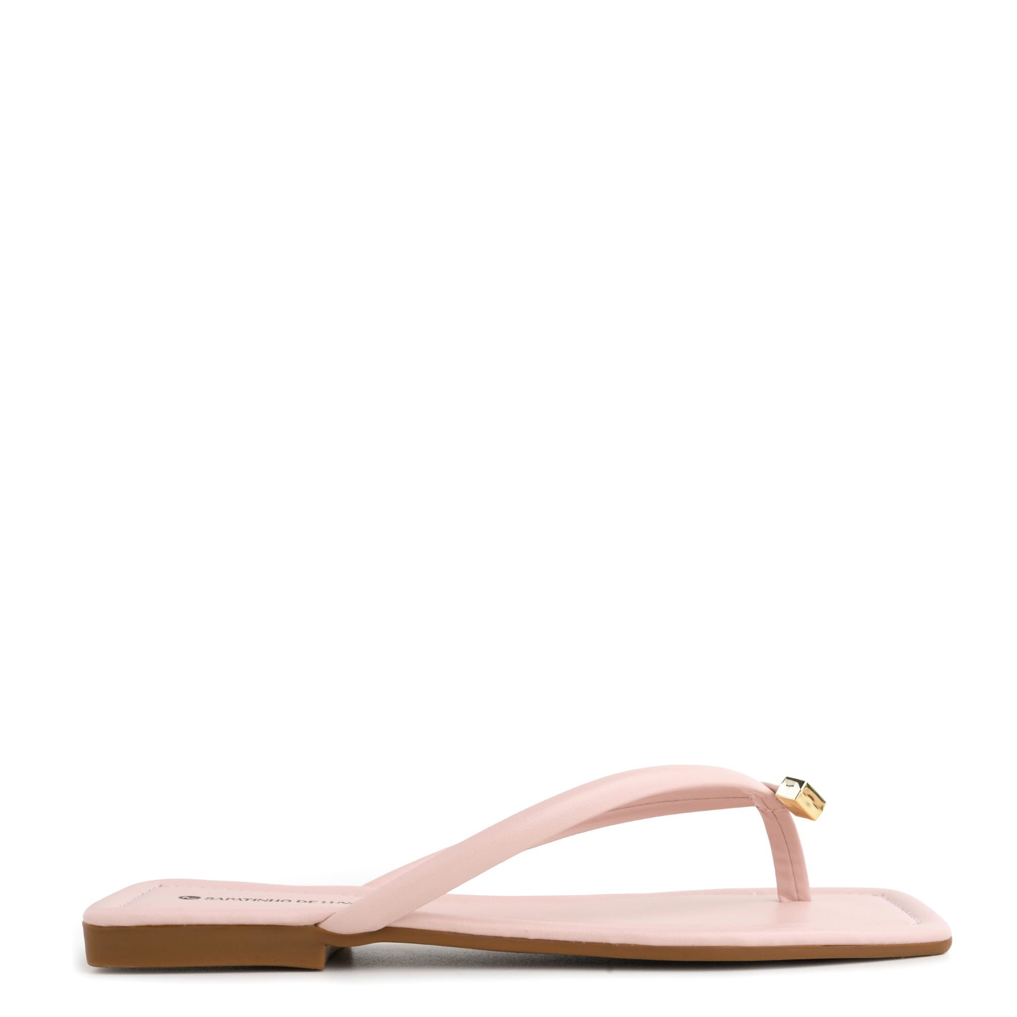 Rasteira Nude Baby Enfeite Ouro SDL 1380.268_3 Rosa 3