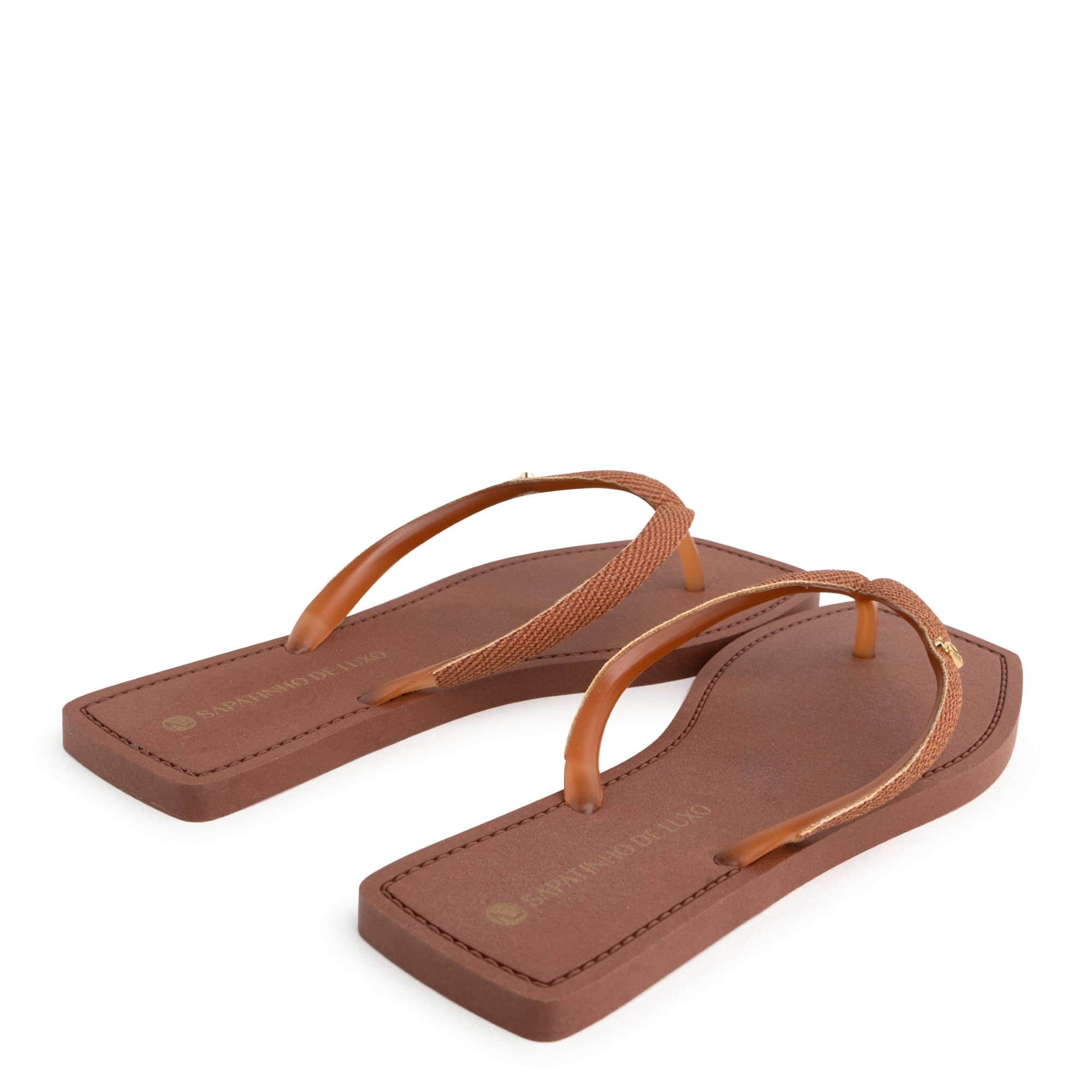Rasteira Choco Tira PVC com Enfeite SDL 450.03_2 Marrom 4