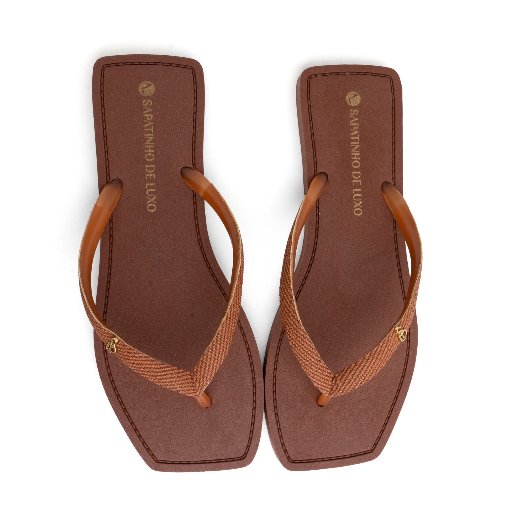 Rasteira Choco Tira PVC com Enfeite SDL 450.03_2 Marrom 5