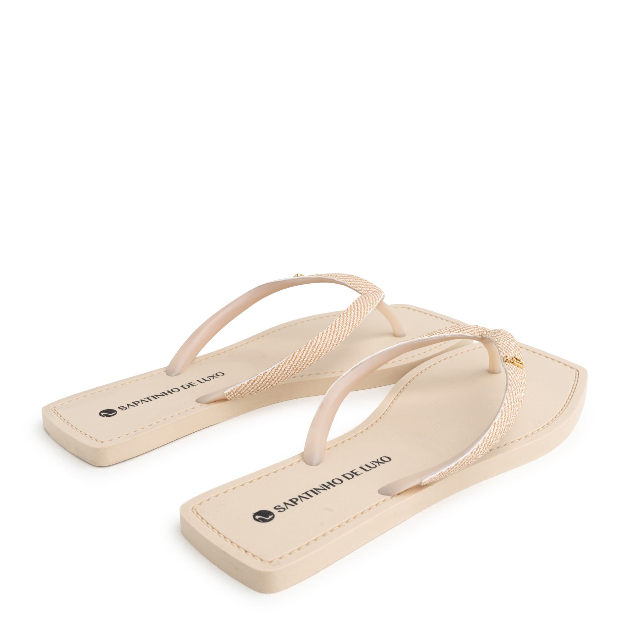Rasteira Nude Manteiga Tira PVC com Enfeite SDL 450.03_4 Branco 4