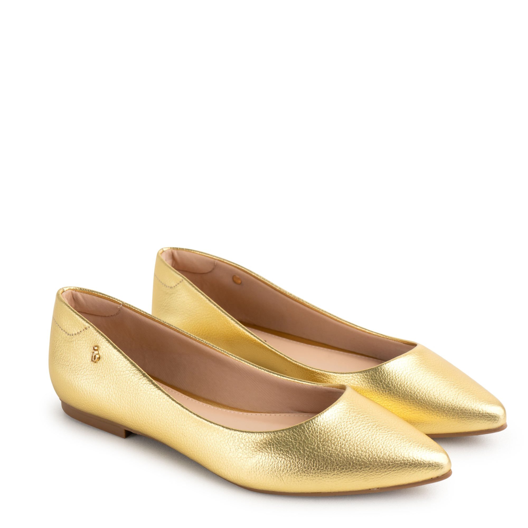 Sapatilha Napa Metalizado Ouro Com Bico Fino 100070.01_10