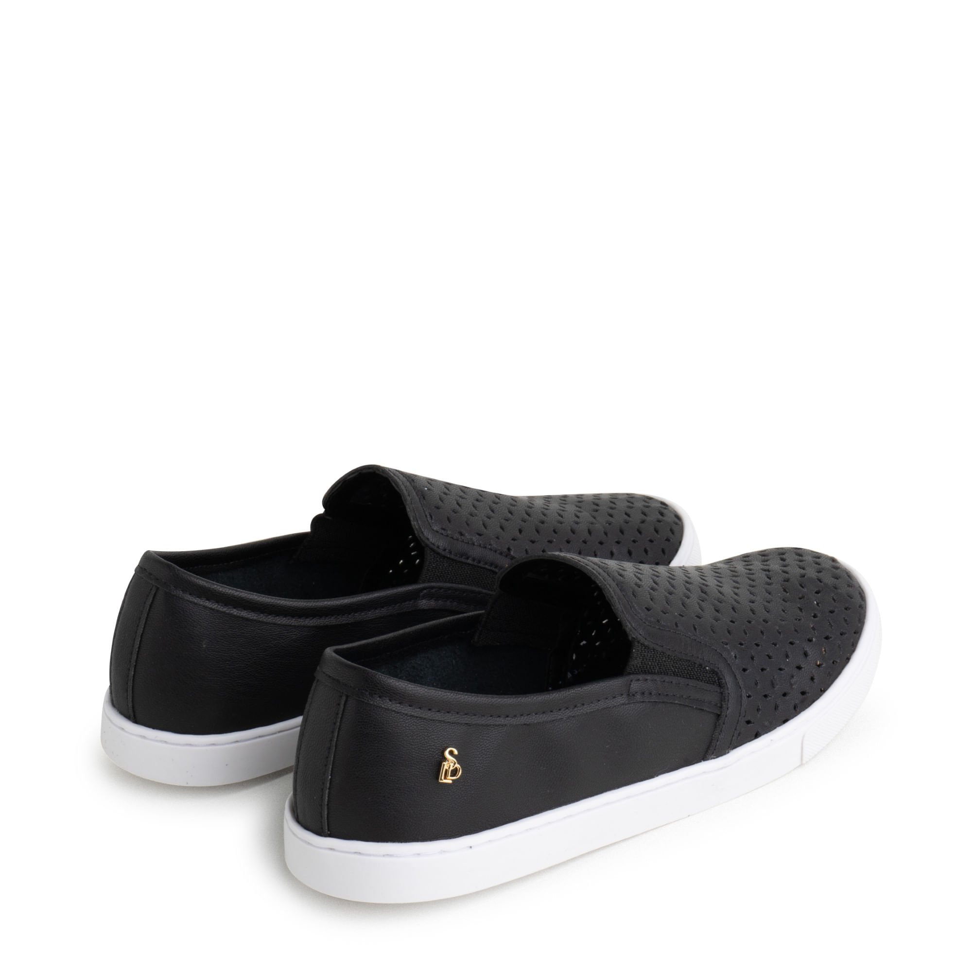 Tênis Preto com Elástico e Corte Vazado FERRETTE_1 Preto 4