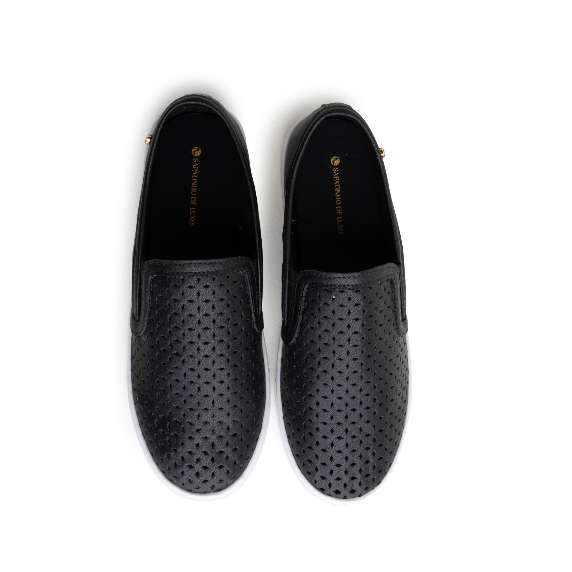 Tênis Preto com Elástico e Corte Vazado FERRETTE_1 Preto 5