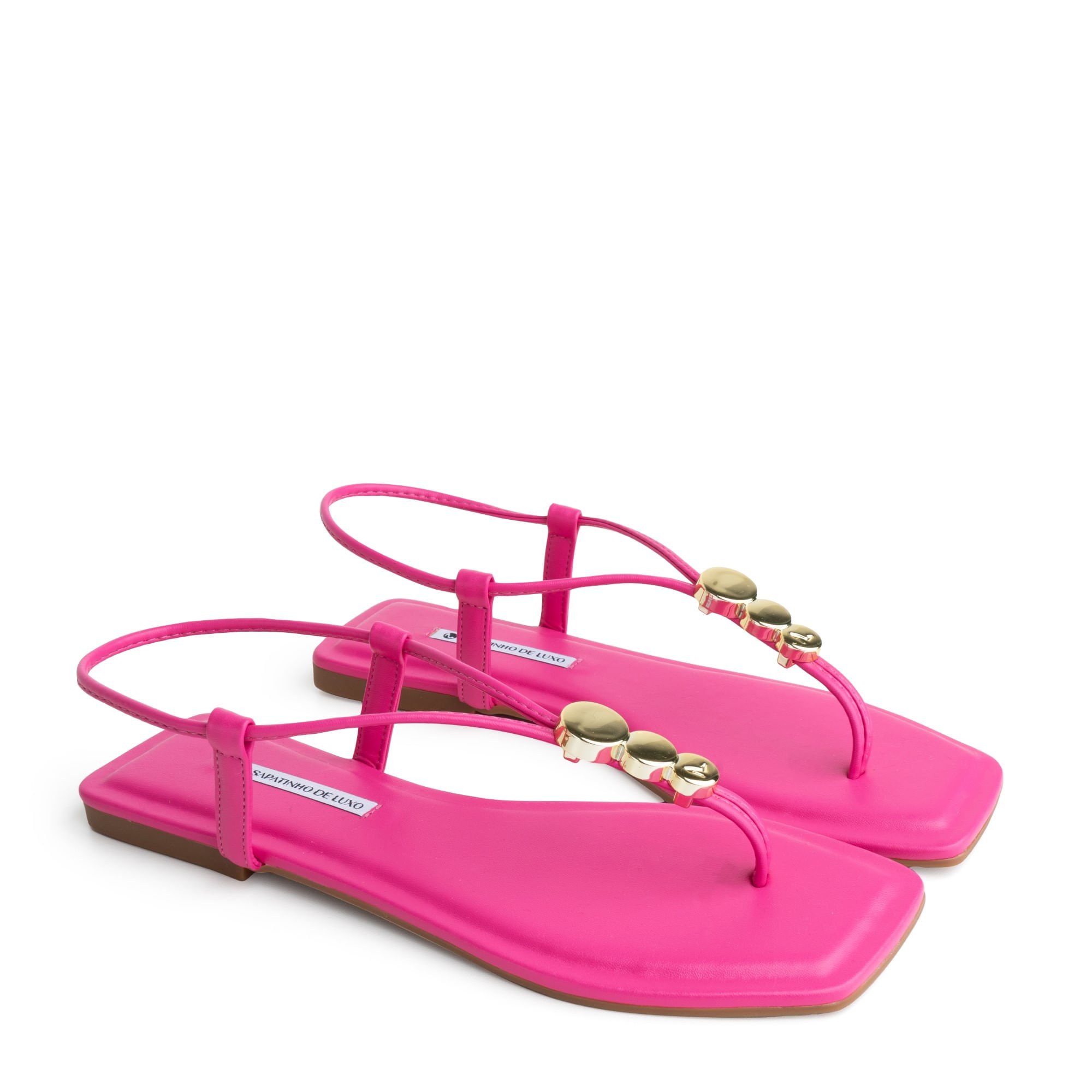 Papete Sapatinho De Luxo Comprar Rasteira Candy Pink Glitter Tira