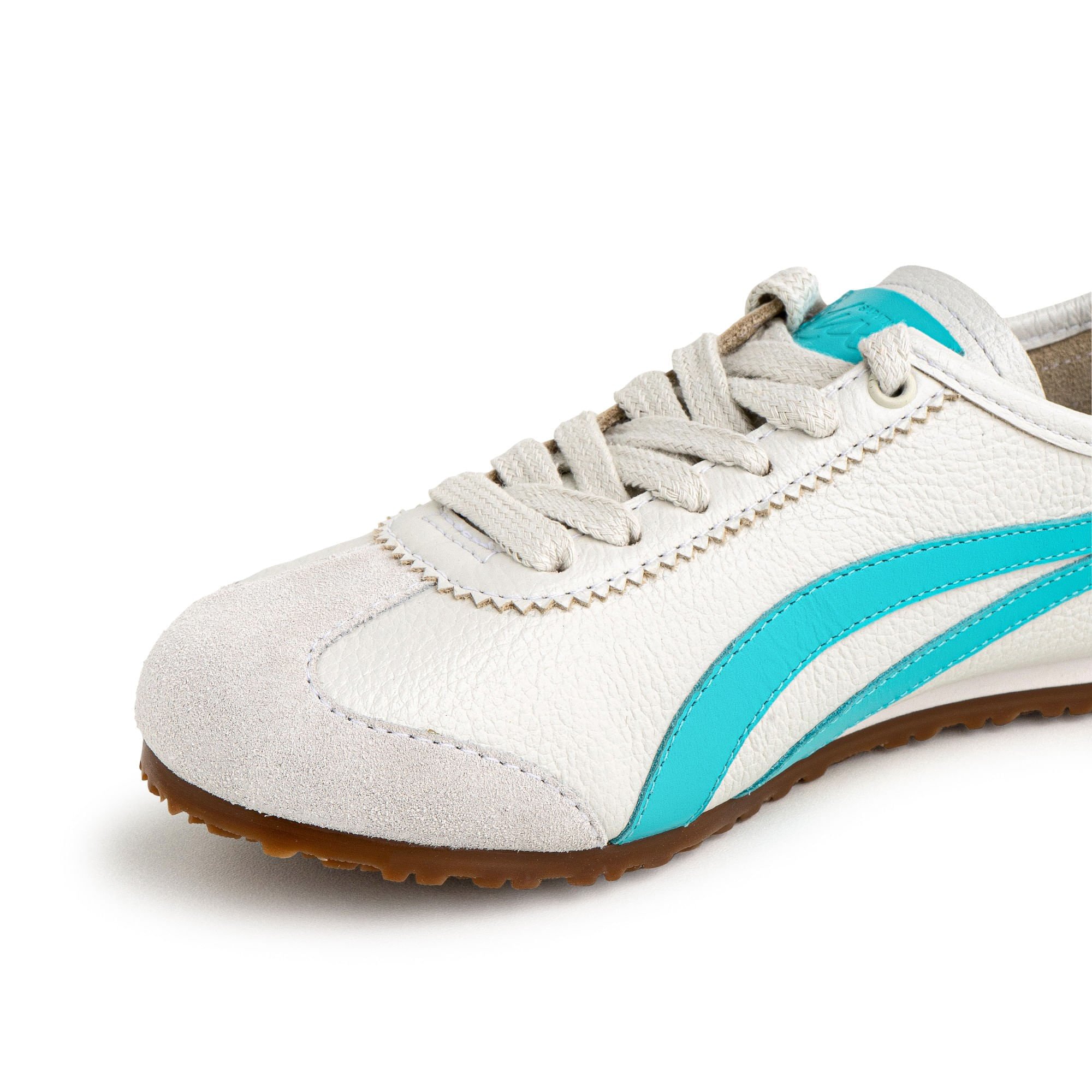 Tênis Flat em Couro Off White Tiras laterais Tifany e Sola Baixa KANSAI_6 Off White/Azul 11