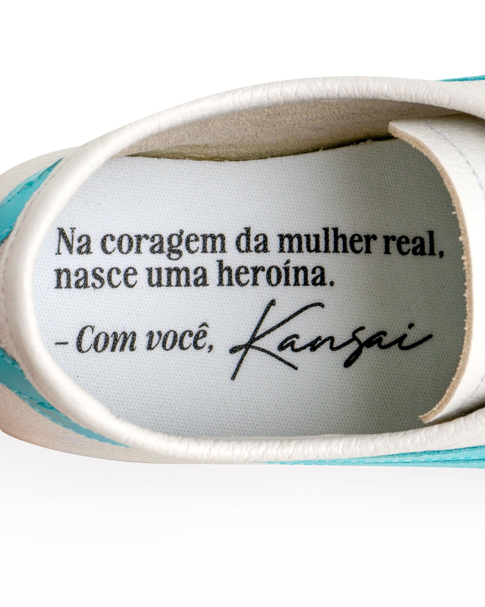 Tênis Flat em Couro Off White Tiras laterais Tifany e Sola Baixa KANSAI_6 Off White/Azul 7