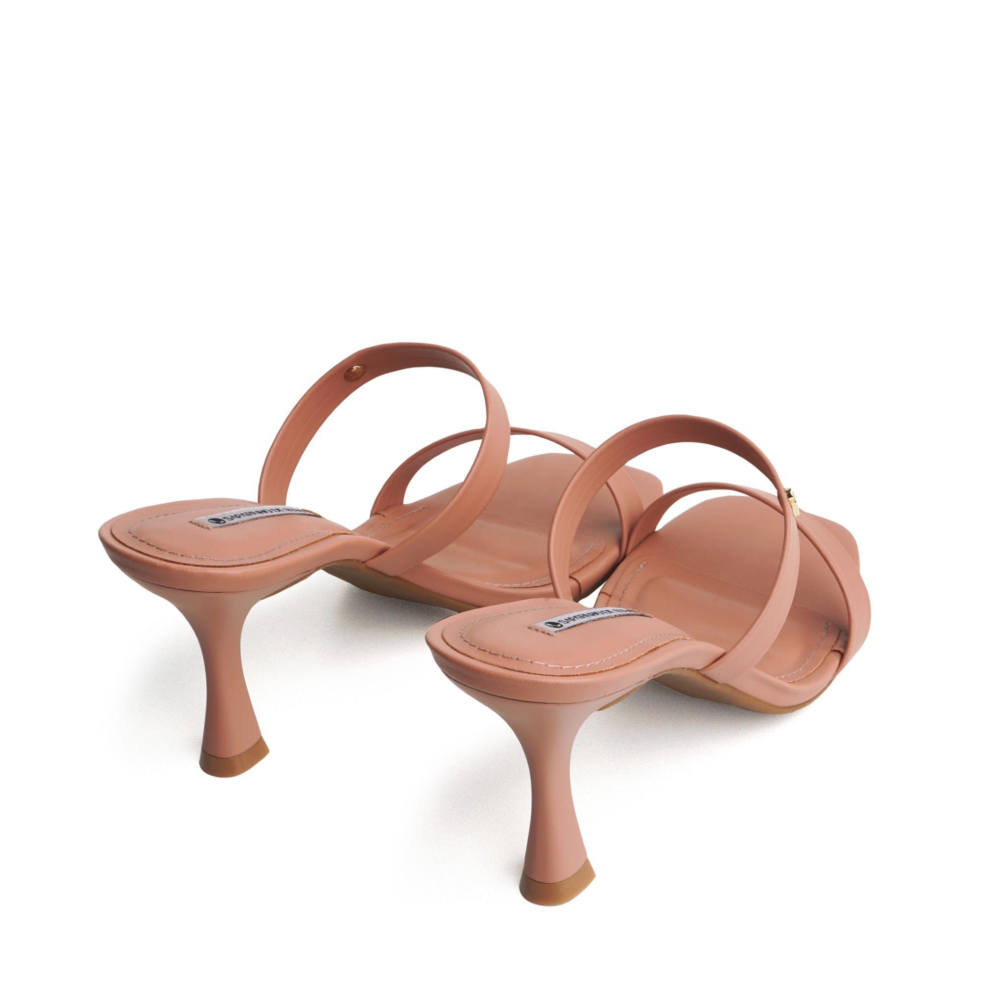 Tamanco Nude Mocha Salto Médio Taça Duas Tiras 1490.69_2 Nude Mocha 4
