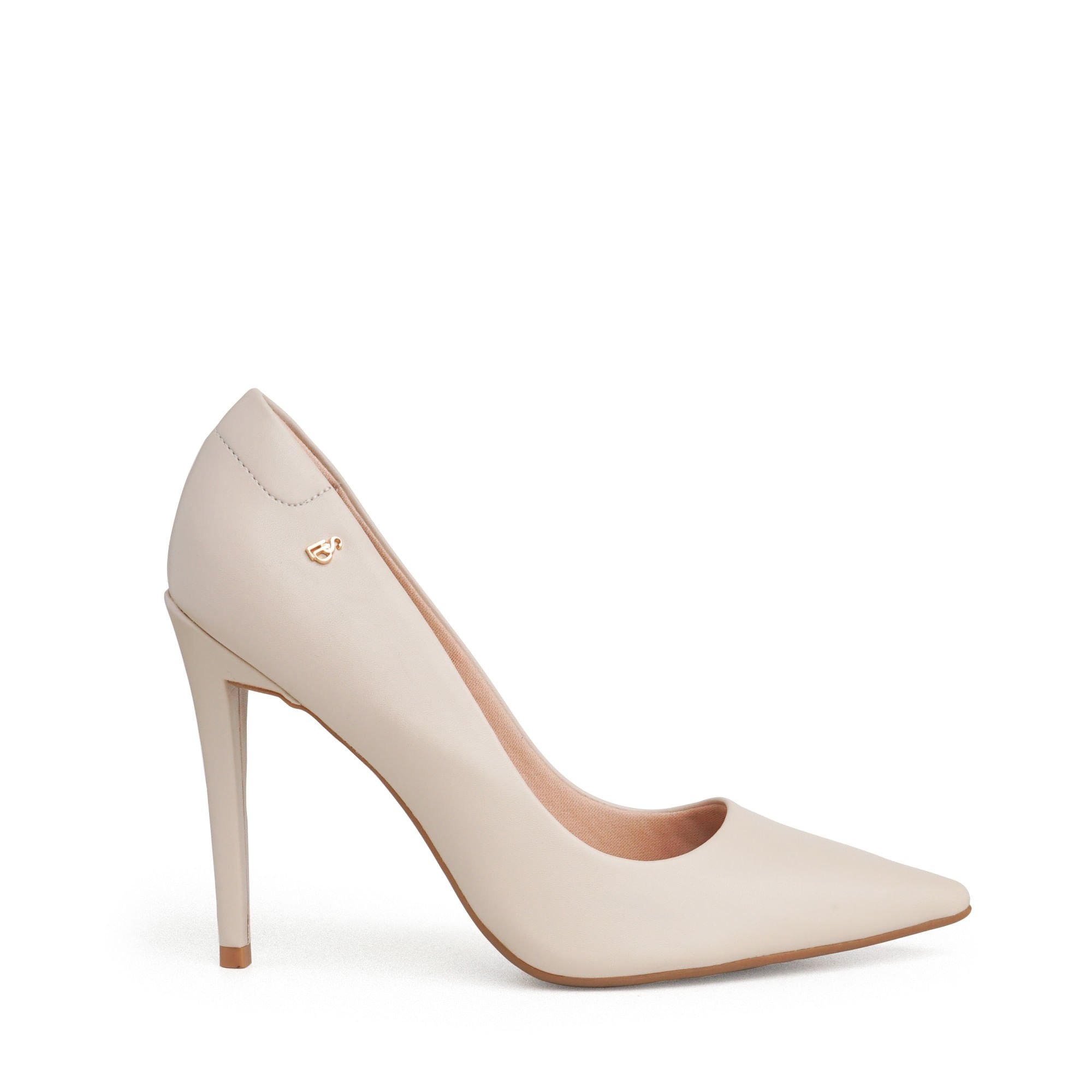 Scarpin Nude Feno Clássico Bico Fino e Salto Alto MEEKER_2 Bege 3