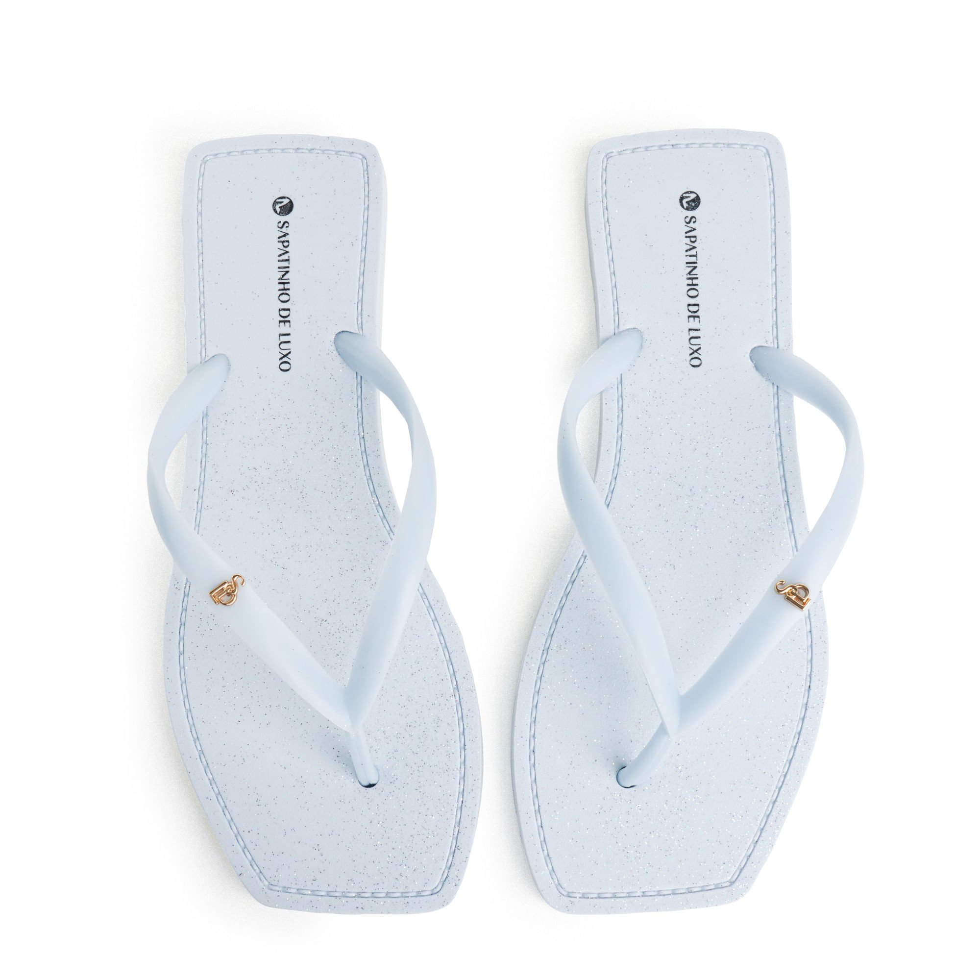 Rasteira POP Baby Blue com Glitter Tiras Finas e Bico Quadrado POP OCEAN_5 Blue 5