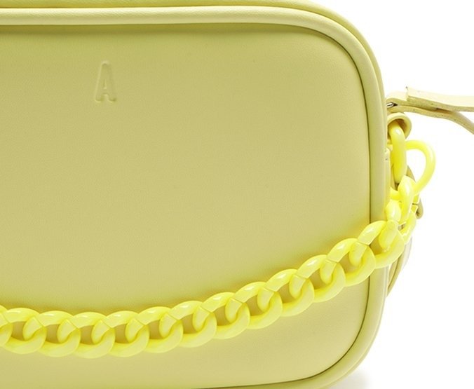 Bolsa Anacapri Crossbody Corrente Monocromática Pequena Amarelo 3