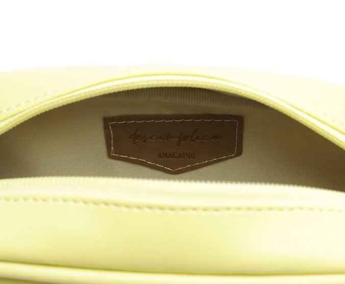 Bolsa Anacapri Crossbody Corrente Monocromática Pequena Amarelo 5