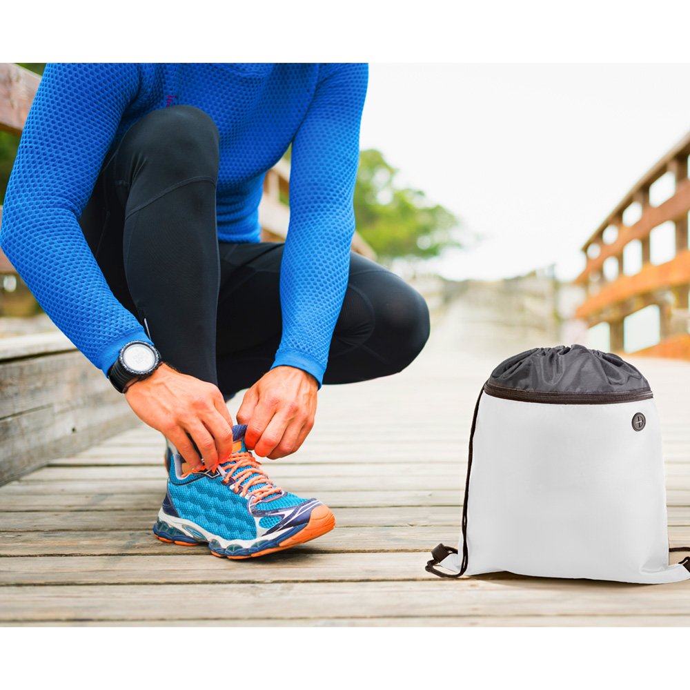 Mochila tipo Saco Gym Sack 35x40cm Cannes TopGet Branco 2