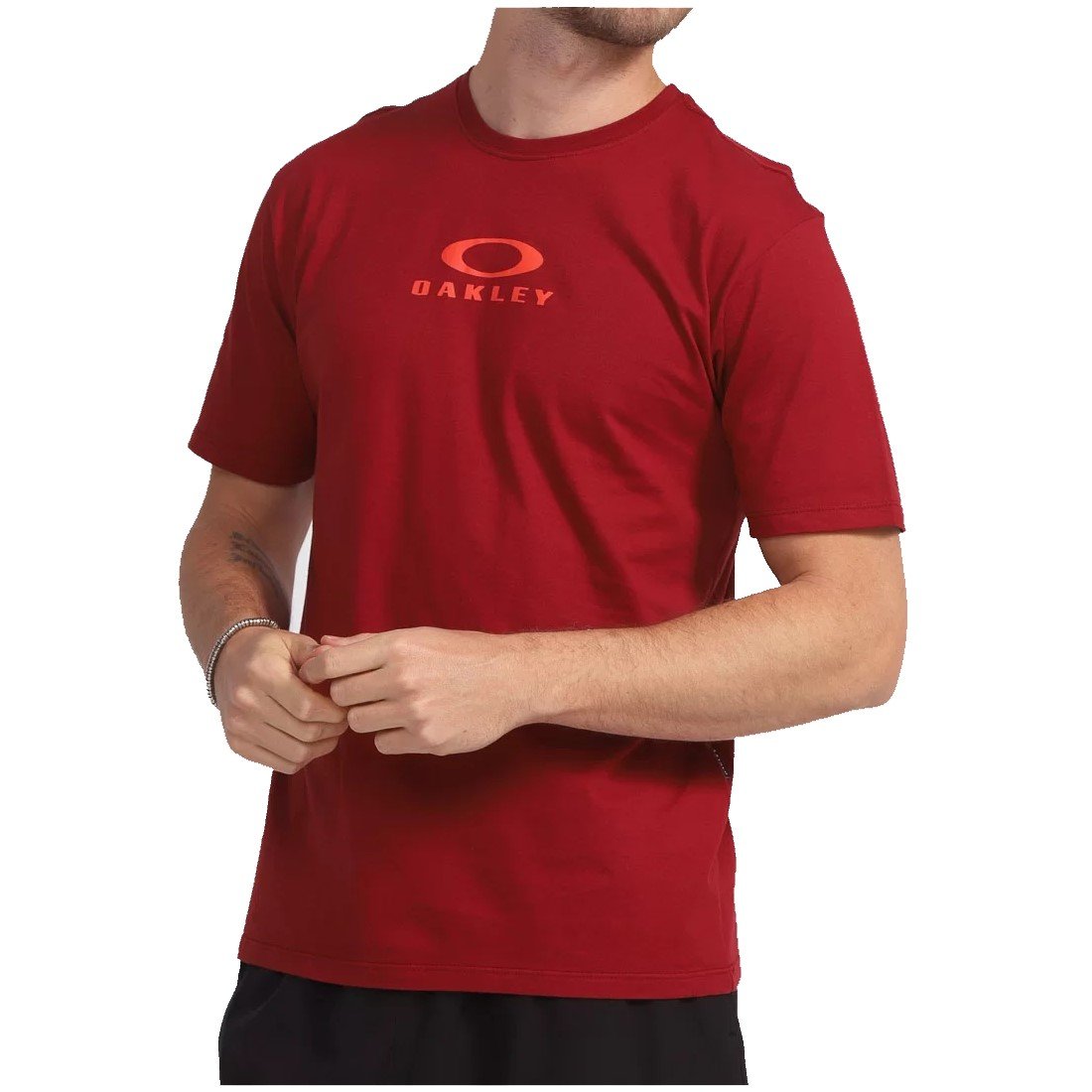 Camiseta Oakley O-Bark Masculina - Vermelho