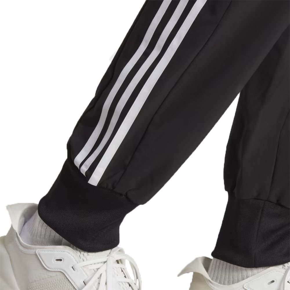 Calça Adidas Preta Barra Aberta Essentials 3-Stripes Masculina