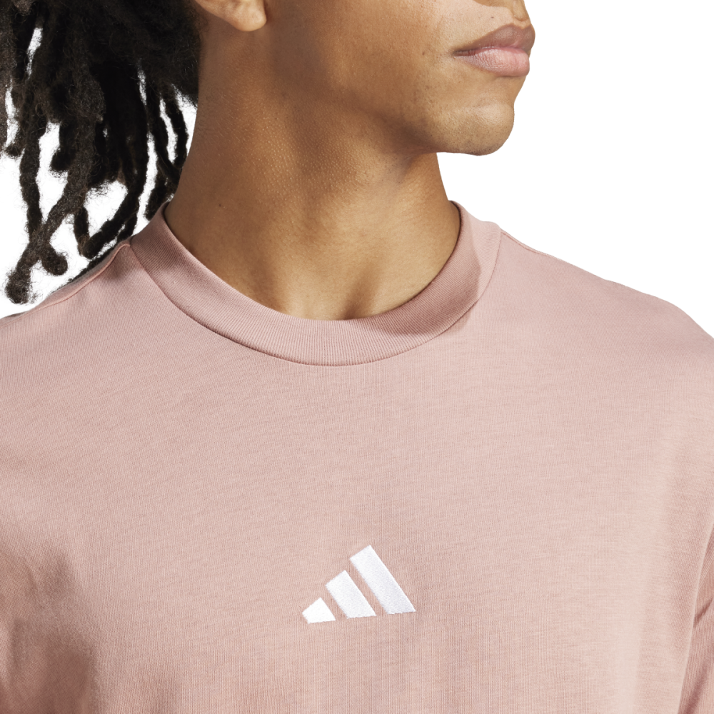 Camiseta Adidas Essentials 3 Stripes Masculina Rosa 4