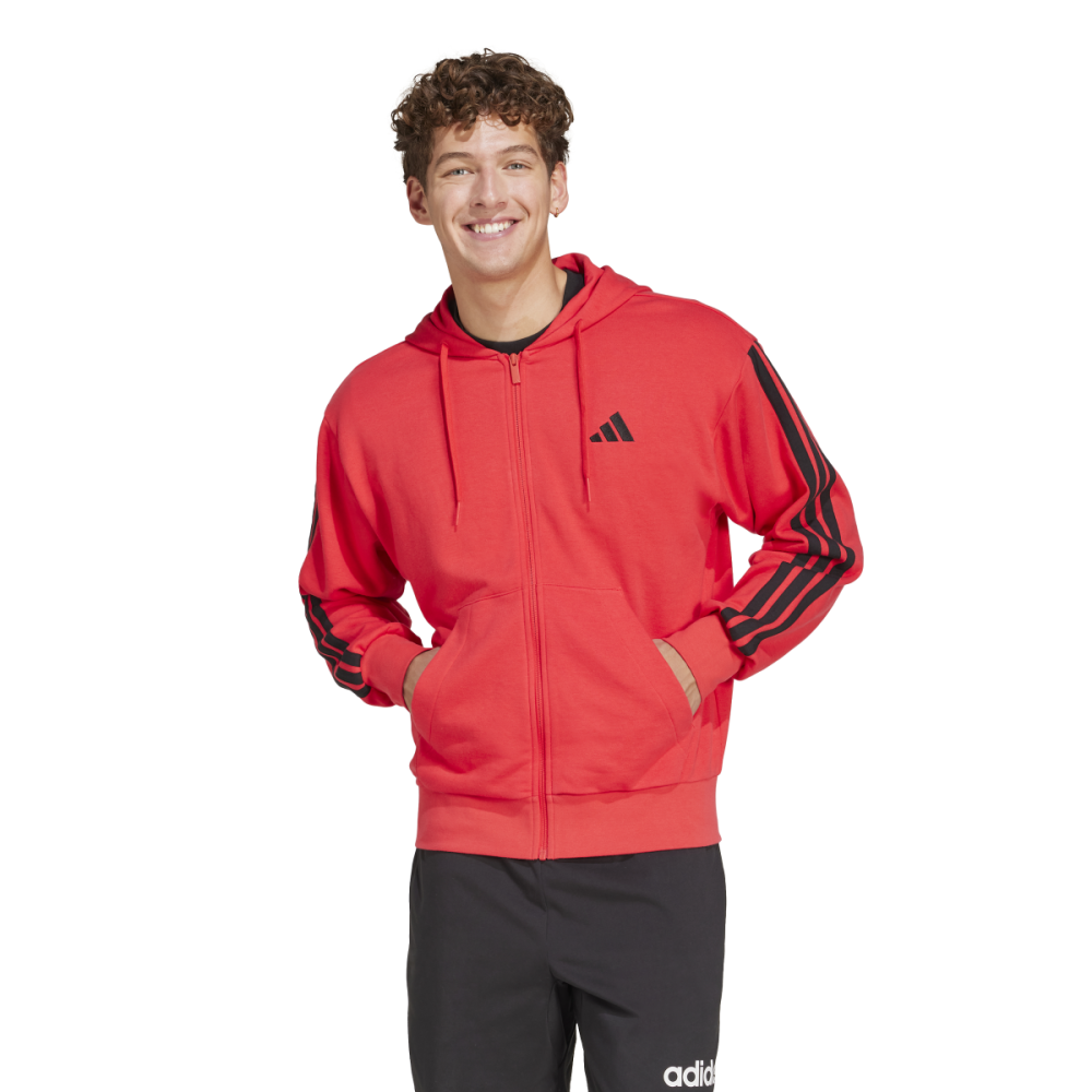 Jaqueta Adidas Essentials 3 Listras Masculino Vermelho 1