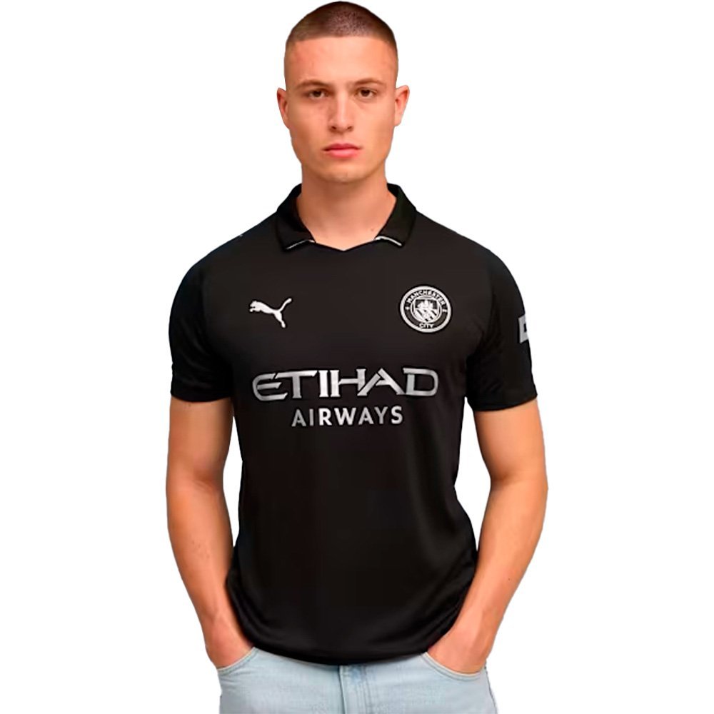 Camisa Polo Puma Manchester City Jersey 25/26 Masculina Preto 1