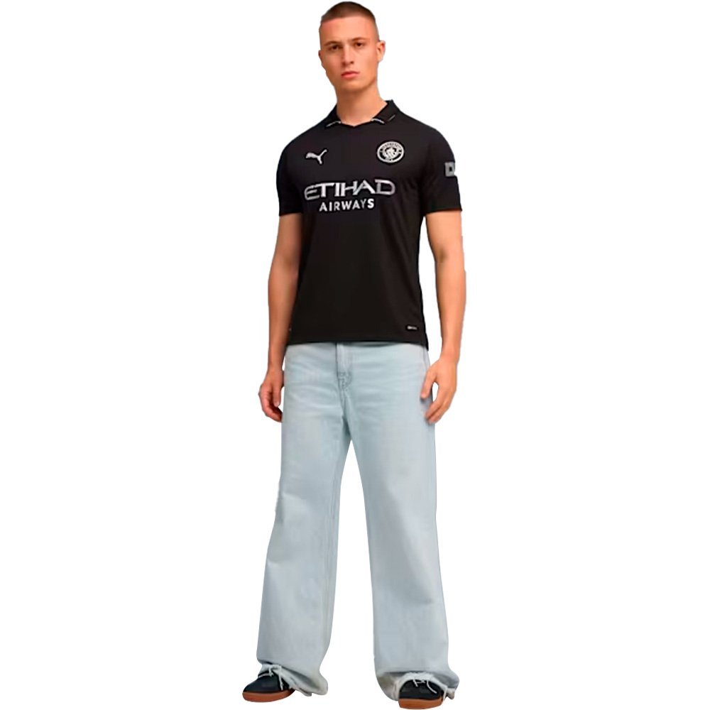 Camisa Polo Puma Manchester City Jersey 25/26 Masculina Preto 3