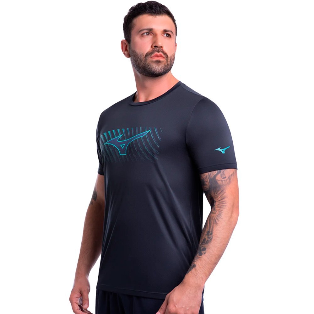 Camiseta Mizuno Energy Stamp Masculina Preto 3