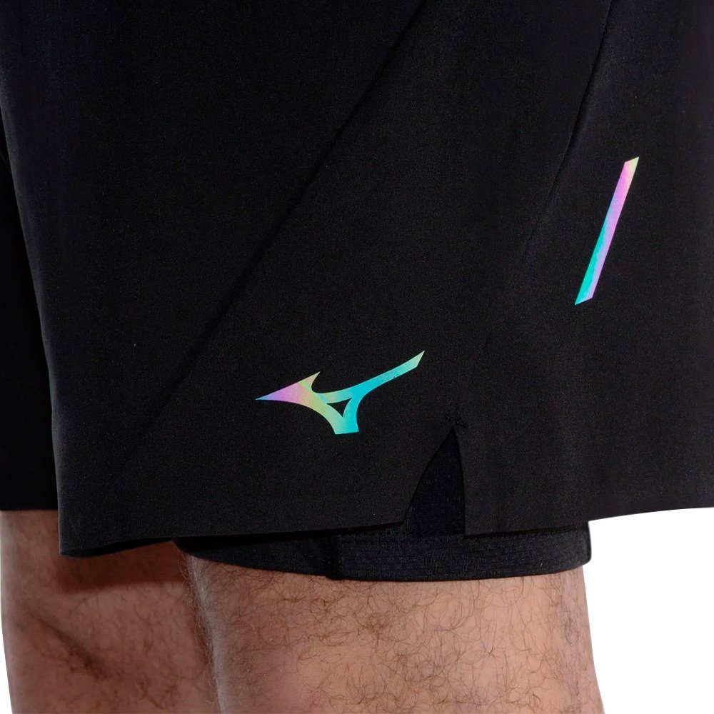 Bermuda Mizuno 2 em 1 High 3/7 Masculina Preto 3