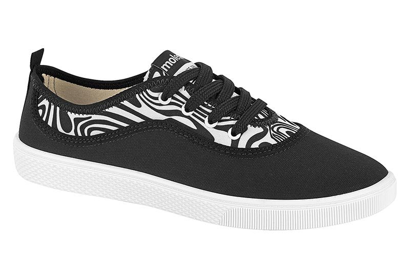 Tênis Feminino Moleca Estampa Color 5761-102 Preto 1