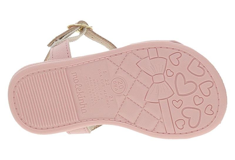 Sandália Bebê Molekinha  Laço 2114-275 Rosa 7