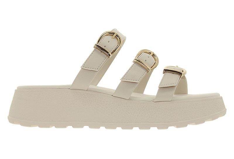 Tamanco Feminino Flatform Moleca 5517-103 Branco 2