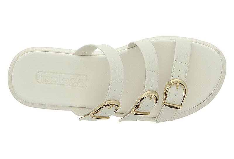 Tamanco Feminino Flatform Moleca 5517-103 Branco 4