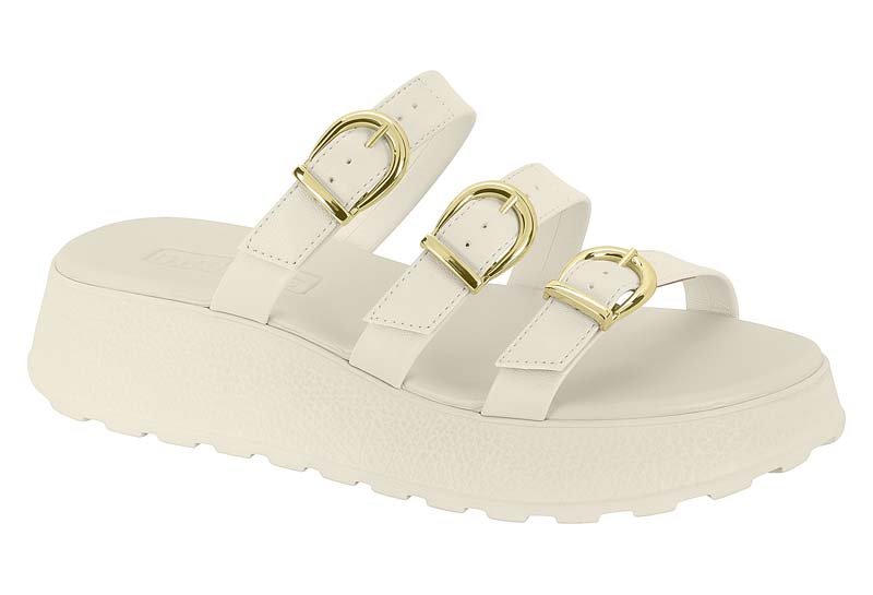 Tamanco Feminino Flatform Moleca 5517-103 Branco