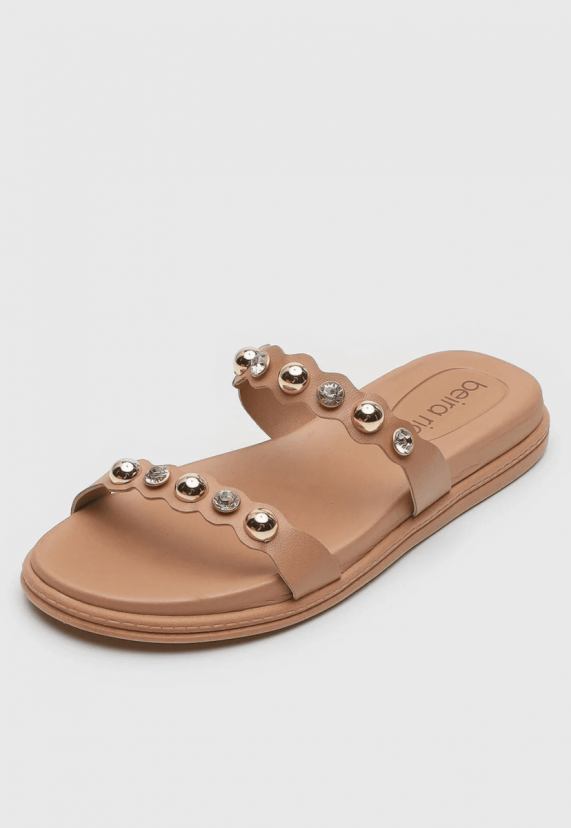 Chinelo Feminino Papete Beira Rio 8488-118 Bege 3