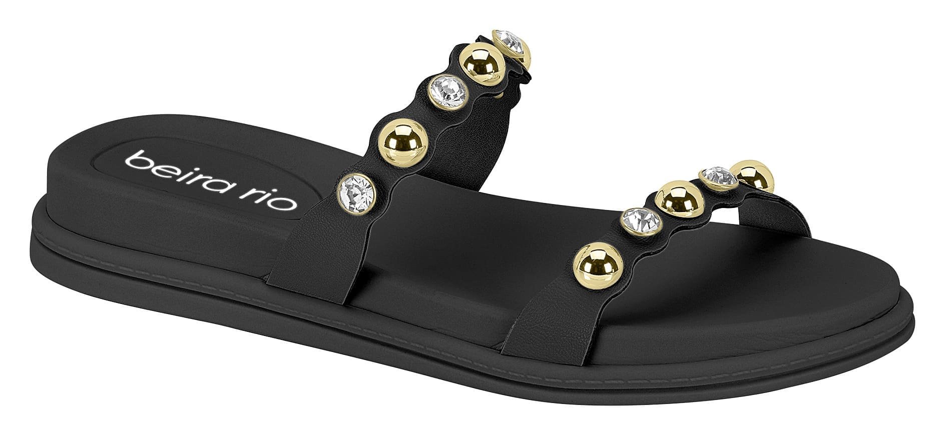 Chinelo Feminino Papete Beira Rio 8488-118 Preto 1